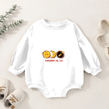 Discover Total Solar Eclipse Phase Gander Newfoundland Canada Baby Romper Sweatshirts