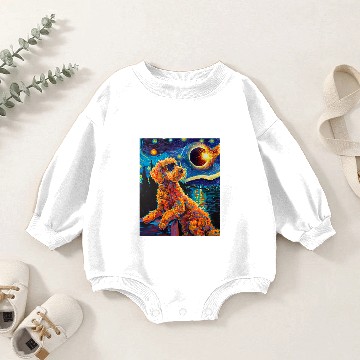 Discover Total Solar Eclipse Goldendoodle Dog Baby Romper Sweatshirts