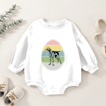 Discover Happy Easter Egg German Shorthaired Pointer Dog Easter Day Baby Romper Sweatshirts