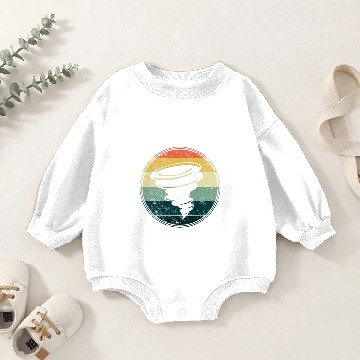 Discover Retro Storm Chasing Meteorologist Baby Romper Sweatshirts