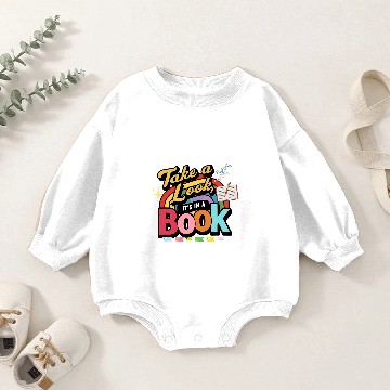 Discover Reading Bookworm Librarian Baby Romper Sweatshirts