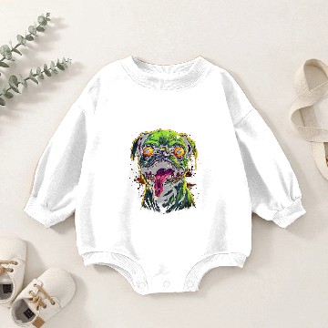 Discover Zombie Pug Baby Romper Sweatshirts