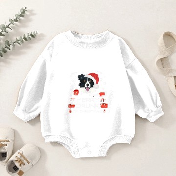 Discover Merry drunk Border Collie Baby Romper Sweatshirts