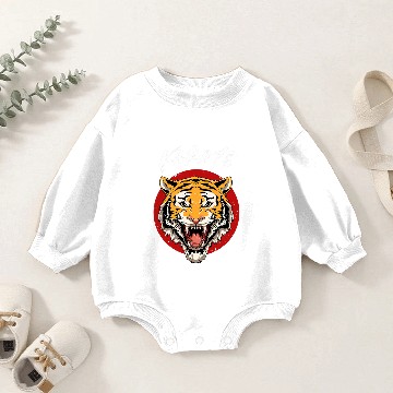 Discover Karate Tiger Head Baby Romper Sweatshirts