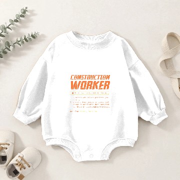 Discover Construction Worker Contractor Builder Handyman Gift 2 Baby Romper Sweatshirts
