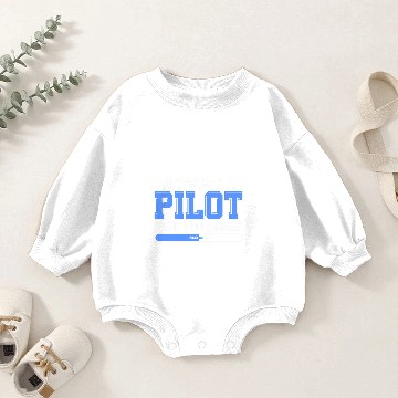 Discover Pilot In Progress Future Pilot Funny Aviator Training Baby Romper Sweatshirts