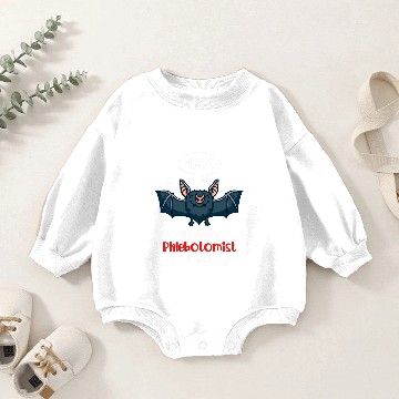 Discover Phlebotomy Tech Vampire Bat Your Phlebotomist Baby Romper Sweatshirts