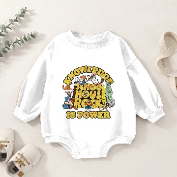 Discover Schoolhouse Rock Knowledge Is Power Logo Group Baby Romper Sweatshirts