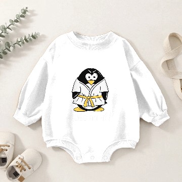 Discover sudo rm rf linux penguin in a karate tuxedo for programmer Baby Romper Sweatshirts