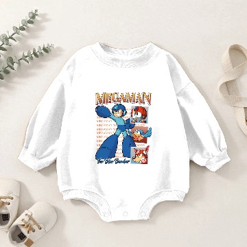 Discover Mega Man The Blue Bomber Gaming Baby Romper Sweatshirts