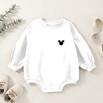 Discover Mickey Logo Embroidered Quarter Zip Baby Romper Sweatshirts