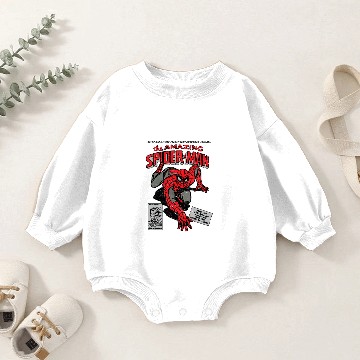 Discover Marvel Spider-Man Retro Comic Pullover Baby Romper Sweatshirts, Gift For Fan