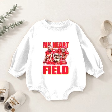 Discover Travis Kelce My Heart Is On That Field Pullover Baby Romper Sweatshirts