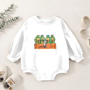 Discover Funny Ninja Turtles Parody Baby Romper Sweatshirts with Little Caesars