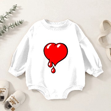 Discover Red Bleeding Heart liberal Baby Romper Sweatshirts
