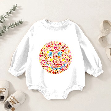 Discover Color Blind Smiley Baby Romper Sweatshirts