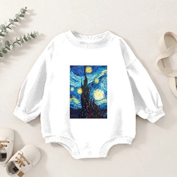 Discover The Starry Night Baby Romper Sweatshirts
