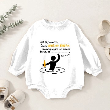 Discover Hi! My name is SPRING BREAK Baby Romper Sweatshirts