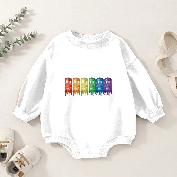 Discover Rainbow Tardis Baby Romper Sweatshirts