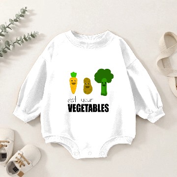 Discover Eat your vegetables! Baby Romper Sweatshirts