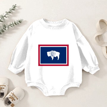 Discover Wyoming Flag Baby Romper Sweatshirts