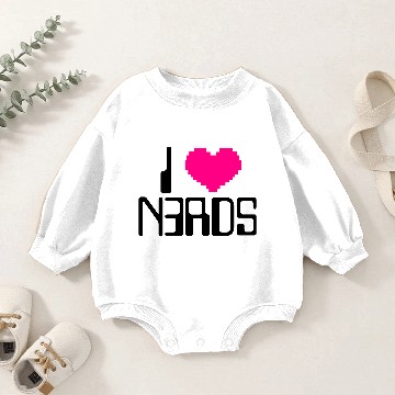 Discover I Heart Nerds Pixel Baby Romper Sweatshirts