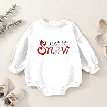Discover let it snow typo Baby Romper Sweatshirts