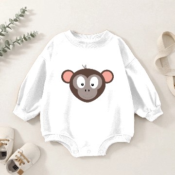 Discover Monkey Face Baby Romper Sweatshirts