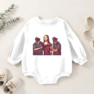 Discover Mona Lisa Baby Romper Sweatshirts