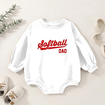 Discover Softball Dad Baby Romper Sweatshirts