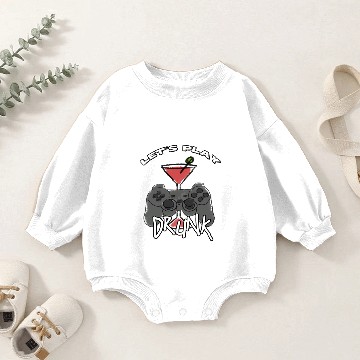 Discover Let's Play Drunk Vee Baby Romper Sweatshirts