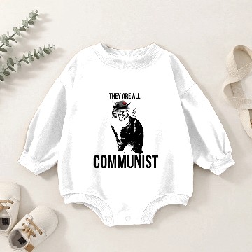 Discover All cats are Communist Baby Romper Sweatshirts