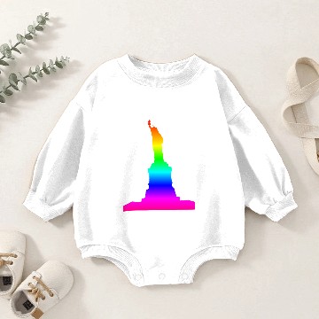 Discover Rainbow Statue Of Liberty Baby Romper Sweatshirts