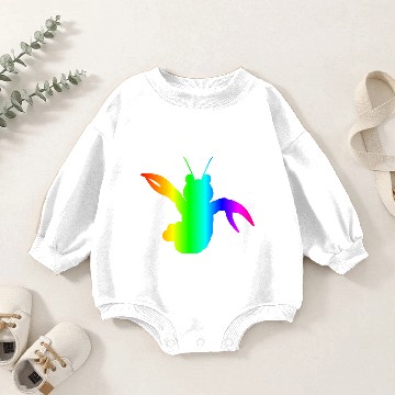 Discover Rainbow Lobster #2 Baby Romper Sweatshirts
