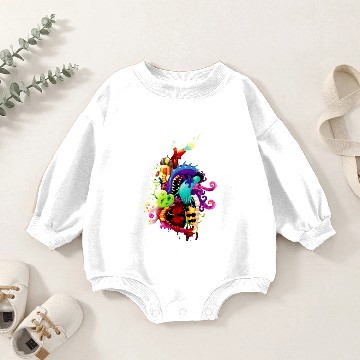 Discover bleeding heart Baby Romper Sweatshirts