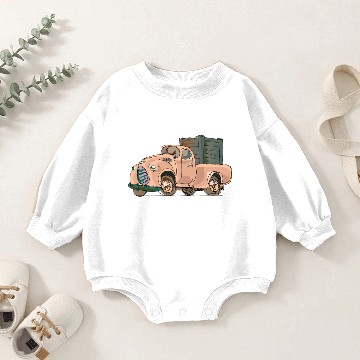Discover Hand painted cartoon car Baby Romper Sweatshirts