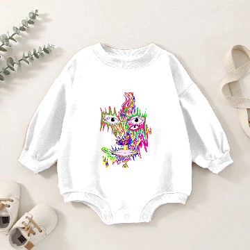 Discover psychedelic face Baby Romper Sweatshirts