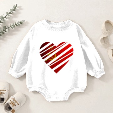 Discover Soviet Union Heart Baby Romper Sweatshirts