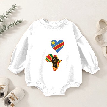 Discover Congo Black Power Baby Romper Sweatshirts