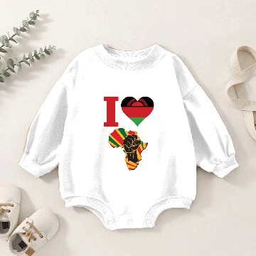 Discover Malawi Black Power Baby Romper Sweatshirts
