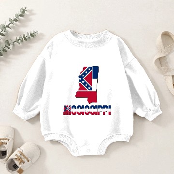 Discover Mississippi Flag Map Baby Romper Sweatshirts