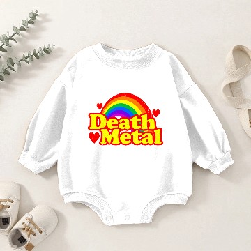 Discover FUNNY DEATH METAL RAINBOW Baby Romper Sweatshirts