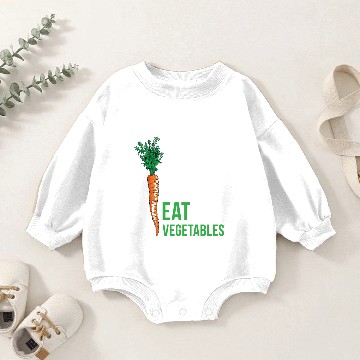 Discover Real men eat vegetables Baby Romper Sweatshirts