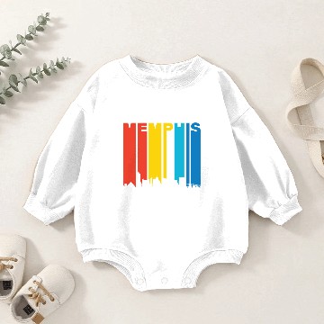 Discover Retro Memphis Tennessee Skyline Baby Romper Sweatshirts