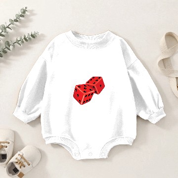 Discover Gambling Legend Red Dice Baby Romper Sweatshirts