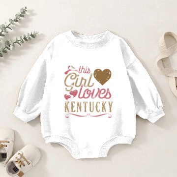 Discover This Girl Loves Kentucky Baby Romper Sweatshirts