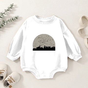 Discover Vancouver Full Moon Skyline Baby Romper Sweatshirts