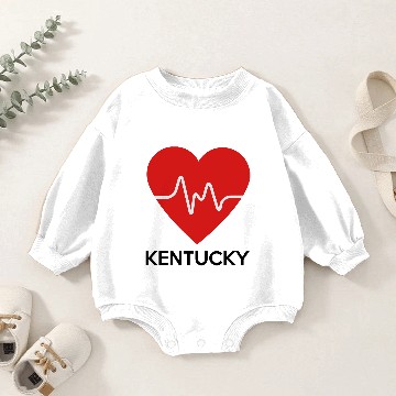 Discover Heart Kentucky Baby Romper Sweatshirts