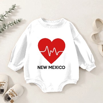 Discover Heart New Mexico Baby Romper Sweatshirts