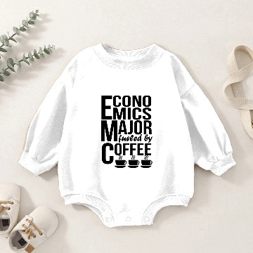 Discover Economics Major Fueled By Coffee Baby Romper Sweatshirts